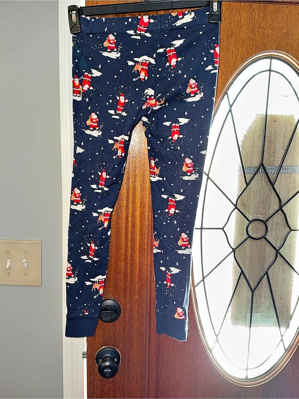 Old Navy Unisex Santa Print Snug-Fit Holiday Leggings Holiday Leggings Blue &